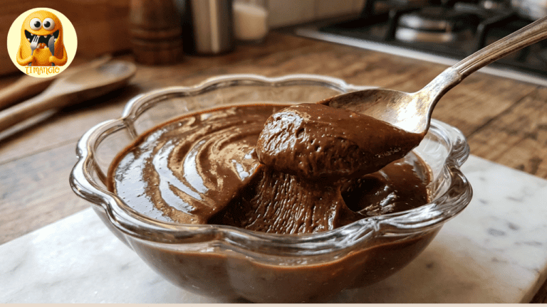 Budino al cacao cremoso servito in coppetta